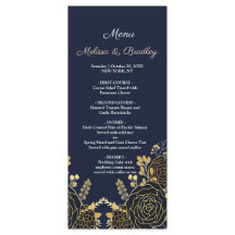 Romantische goldene Blumenkarte