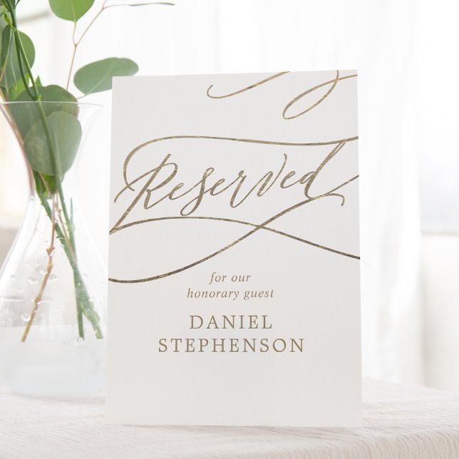 Romantische Goldkalligrafie-Gedenkstätte vorbehalt Sockelschild (Von Creator hochgeladen)