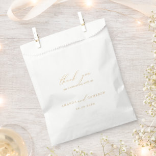 Romantische Goldkalligrafie Script Hochzeit Vielen Geschenktütchen