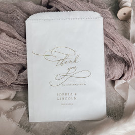 Romantische Goldkalligraphie Vielen Dank für Ihre Geschenktütchen