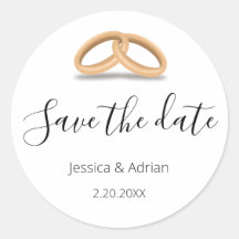 Romantische Goldringe Save the Date