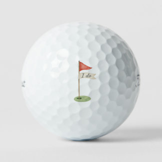 Romantische Golf Flagge "Ich will" Golf-Geschenk z Golfball