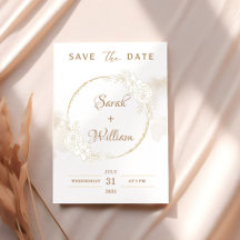 Romantische Golflorale Rose Elegante Save the Date