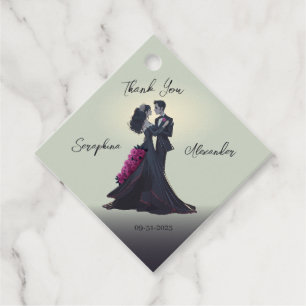 Romantische Gothic-Liebende Elegante Danksagung Geschenkanhänger