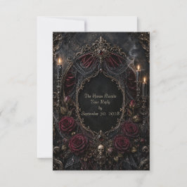 Romantische gothische RSVP-Karte