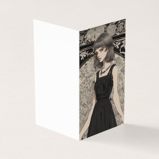 Romantische gotische Elegance LBD Kleine schwarze  (Vorderseite)