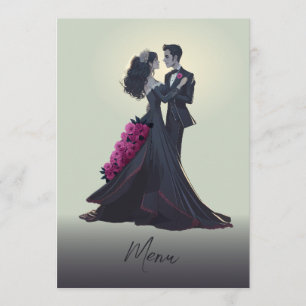 Romantische Gotische Liebhaber des Museo della Cit Menükarte