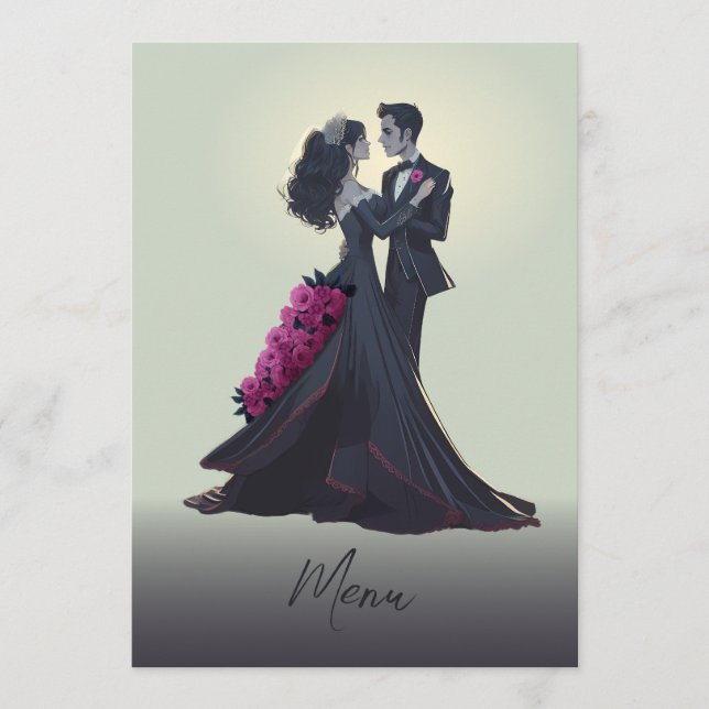 Romantische Gotische Liebhaber des Museo della Cit Menükarte (Vorderseite)