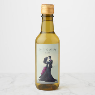 Romantische gotische Liebhaber Elegante Hochzeit Weinetikett