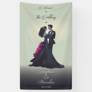 Romantische gotische Liebhaber Elegante Hochzeitsb Banner
