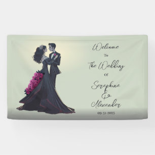 Romantische gotische Liebhaber Elegante Hochzeitsb Banner