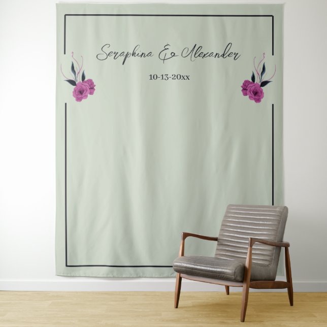 Romantische Gotische Liebhaber Eleganter Hochzeits Wandteppich (Beispiel)