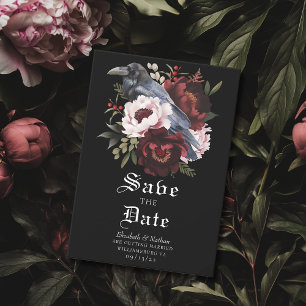 Romantische gotische Wasserfarbe Save the Date Einladung