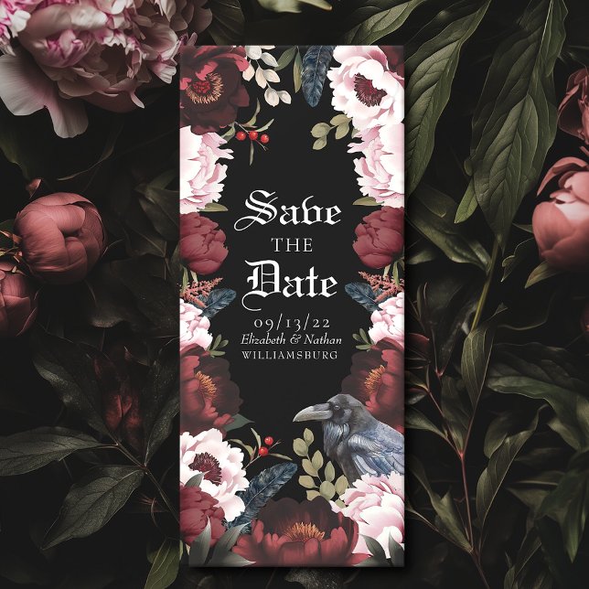 Romantische gotische Wasserfarbe Save the Date Einladung (Von Creator hochgeladen)