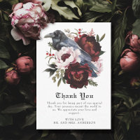 Romantische gotische Wasserfarbenraven-Hochzeit