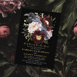 Romantische gotische Wasserfarbenraven-Hochzeit Folieneinladung<br><div class="desc">Dieses gotische,  blumengeschmückte Hochzeitsdesign zeichnet sich durch eine einfache,  launische Aquarellbild eines Raben aus,  das auf einem Bouquet steht. Ideal für eine zeitlose romantische Hochzeit oder einen anderen besondere Anlass. Es eignet sich hervorragend für ein gespenstisches Ereignis im Herbst oder für ein einmaliges Winterereignis in lässiger oder formaler Umgebung.</div>