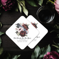 Romantische gotische Wasserfarbenraven-Hochzeit