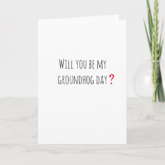 Romantische Groundhog Day Karte