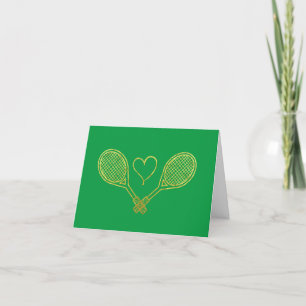 Romantische Grußkarte für Tennispartner Karte