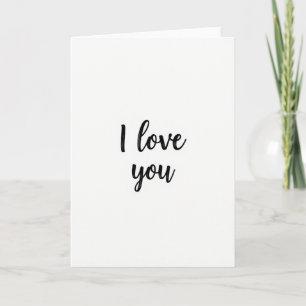 Romantische Grußkarte 'Ich liebe dich' Karte