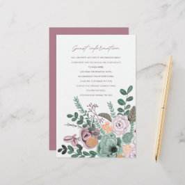 Romantische handgemalte Blume Gästebuch