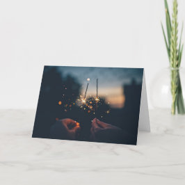 Romantische Happy New Years Card Feiertagskarte