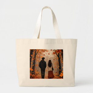 Romantische Herbst-Couplet-Tasche Gemütliche Her Jumbo Stoffbeutel