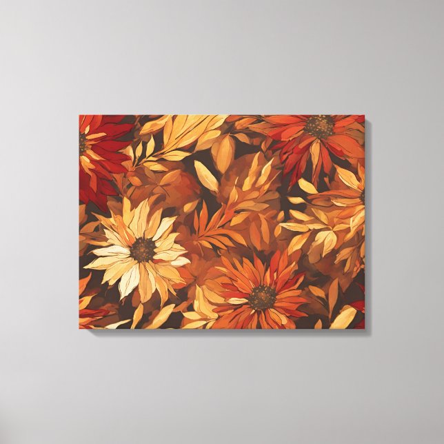 Romantische HerbstBlume Leinwanddruck (Vorderseite)