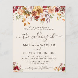 Romantische Herbstblumenhochzeit