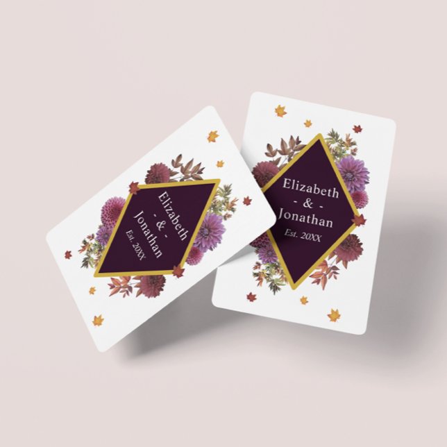 Romantische Herbstdahlia Spielkarten (Von Creator hochgeladen)