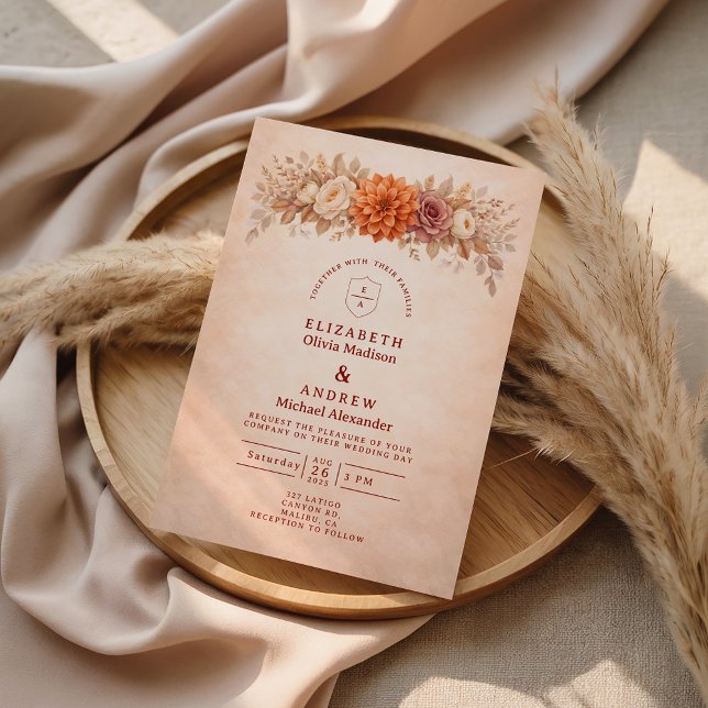 Romantische Herbstgartenhochzeit Einladung (Von Creator hochgeladen)