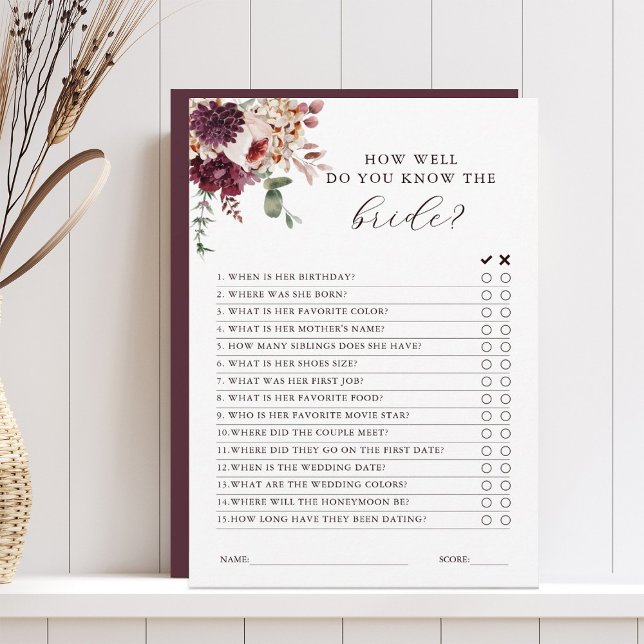 Romantische Herbstkarte für florales Brautparty Einladung (Von Creator hochgeladen)