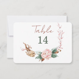 Romantische HerbstTischnummern Save The Date