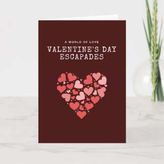 Romantische Herz Collage Valentinstag Karte