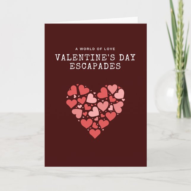 Romantische Herz Collage Valentinstag Karte (Vorderseite)