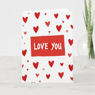 Romantische Herz Muster Ich liebe dich Karte