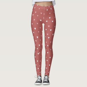 Romantische Herz-Muster-Leggings – Perfekt zum Val Leggings