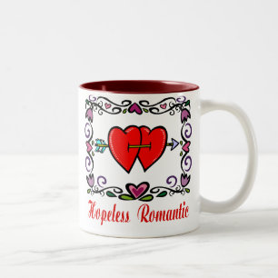 Romantische Herz-Tasse Zweifarbige Tasse