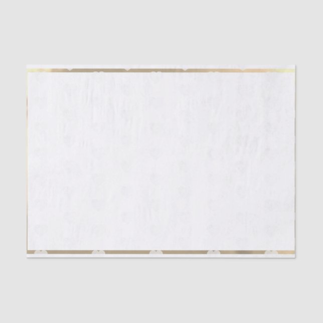 Romantische Herzen auf der Metallic Gold Wedding D Seidenpapier (Vorderseite)