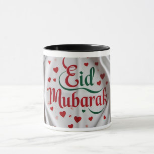 Romantische Herzen Eid Mubarak Tasse