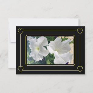 Romantische Herzen Modernes Black Wedding Foto Dankeskarte