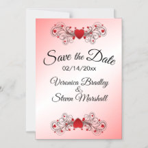 Romantische Herzen Save the Date