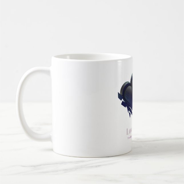 Romantische Herzen - Tasse (Links)