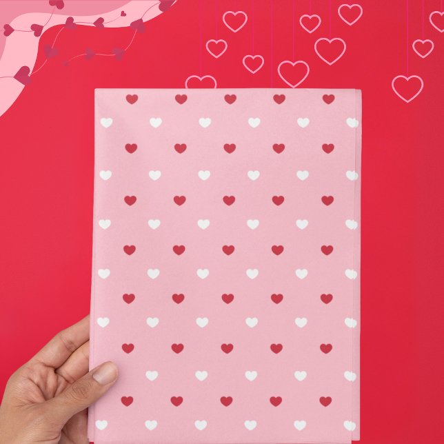 Romantische herzGemusterte Liebe-Thema Seidenpapier (Romantic Heart-Patterned Love-Themed Tissue Paper)