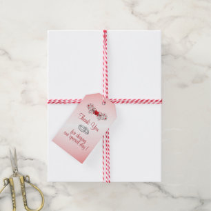 Romantische Herzhochzeit Geschenkanhänger