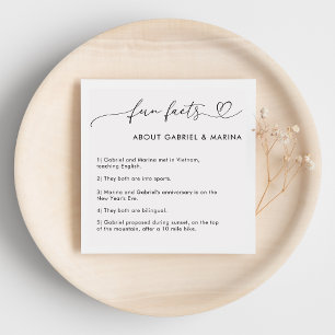 Romantische Herzinfarkt Facts Newlyweds Wedding Serviette