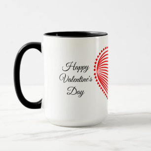 Romantische Herzlinienkunst Optische Täuschung Tasse