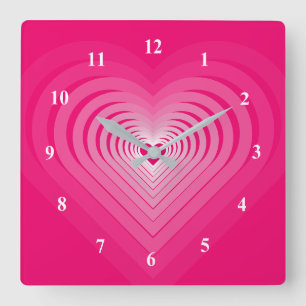 Romantische Herzrosa Uhr
