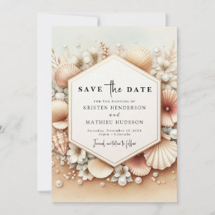 Romantische Hochzeit am Strand Save The Date