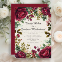 Romantische Hochzeit Burgund Floral Luxury